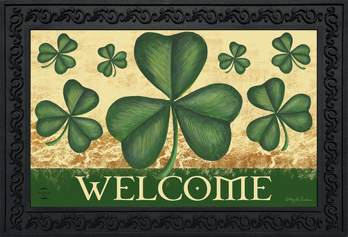 Shamrock Welcome St. Patrick's Day Doormat - Briarwood Lane