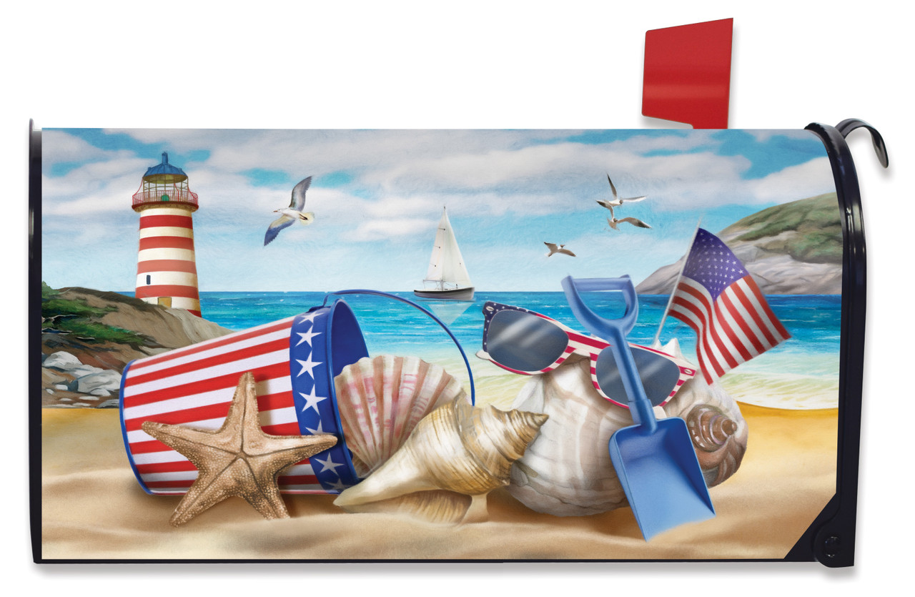 Image of Sea To Shining Sea Summer Mailbox Cover