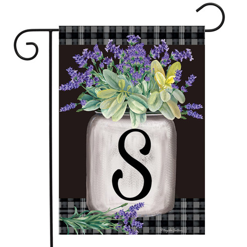 Bandiera Da Giardino Briarwood Lane Con Monogramma Lettera S – 12.5 X 18 Pollici