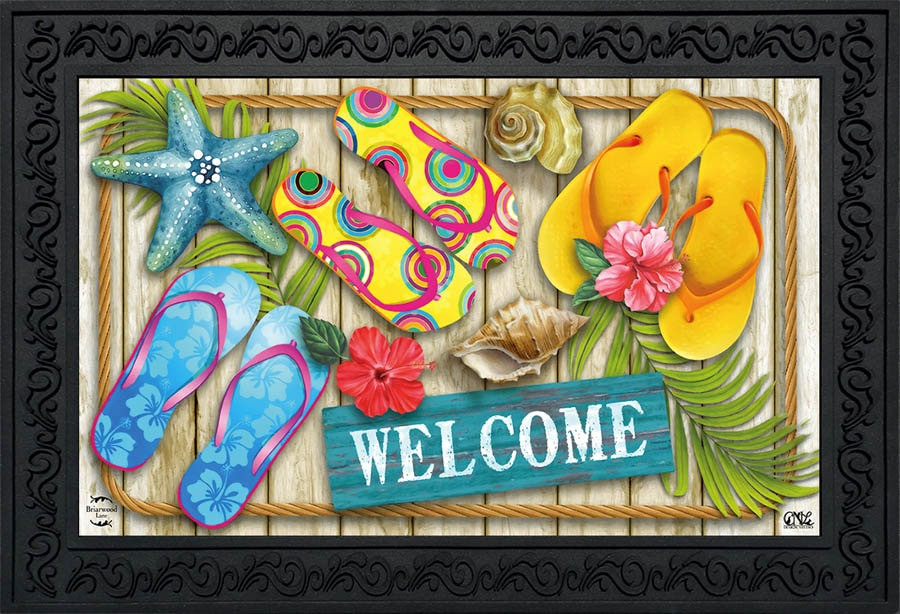 Image of Flip Flops Beach Summer Doormat