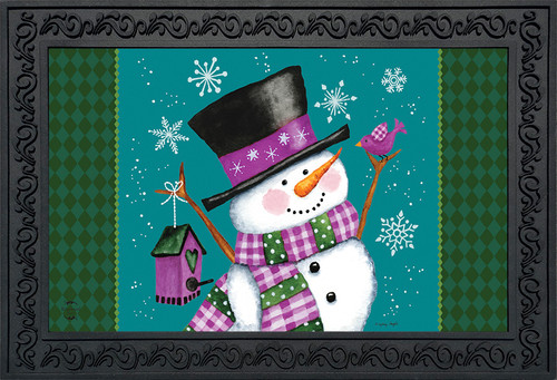 Briarwood Lane American Snowmen Winter Doormat Welcome Indoor/Outdoor 30 x 18