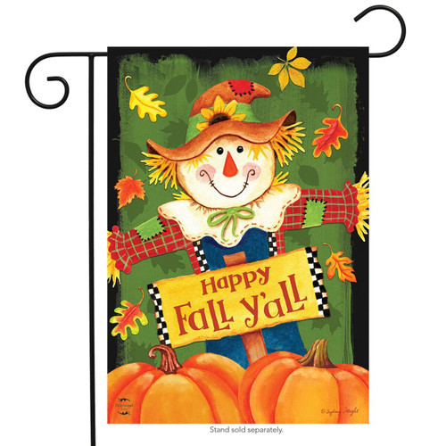 Fall Y'all Scarecrow Primitive Garden Flag - Briarwood Lane