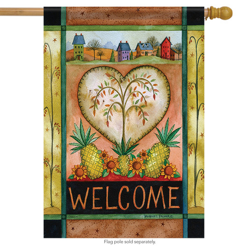 Country Pineapple House Flag Briarwood Lane