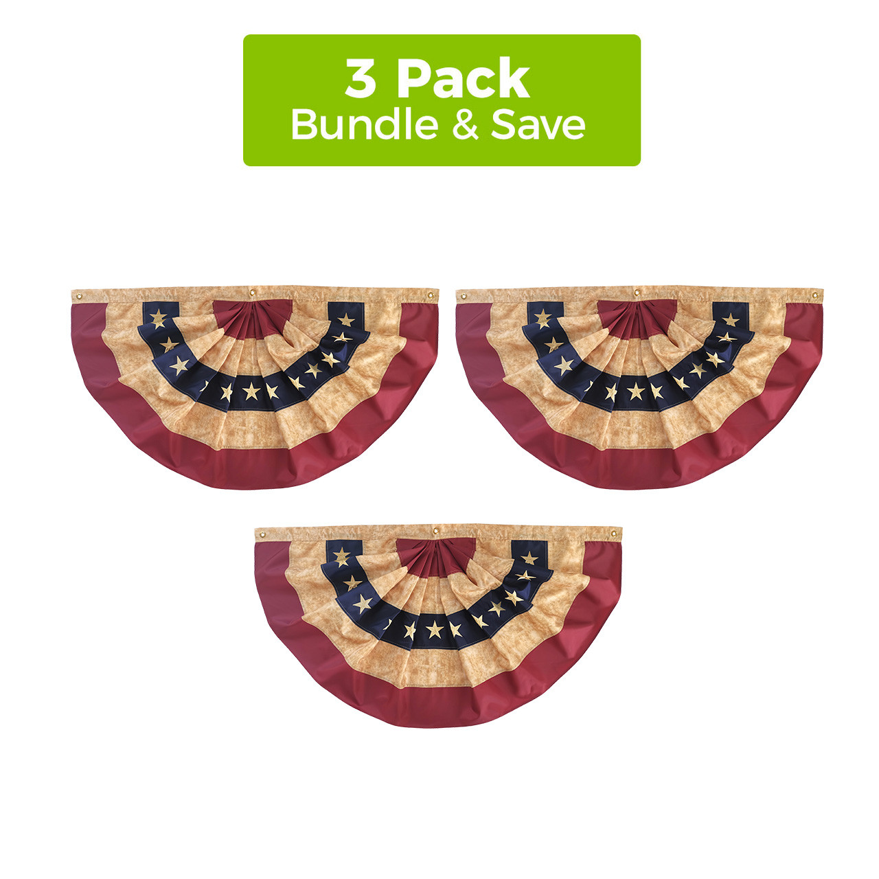 Image of Tea Stained Patriotic Bunting 48