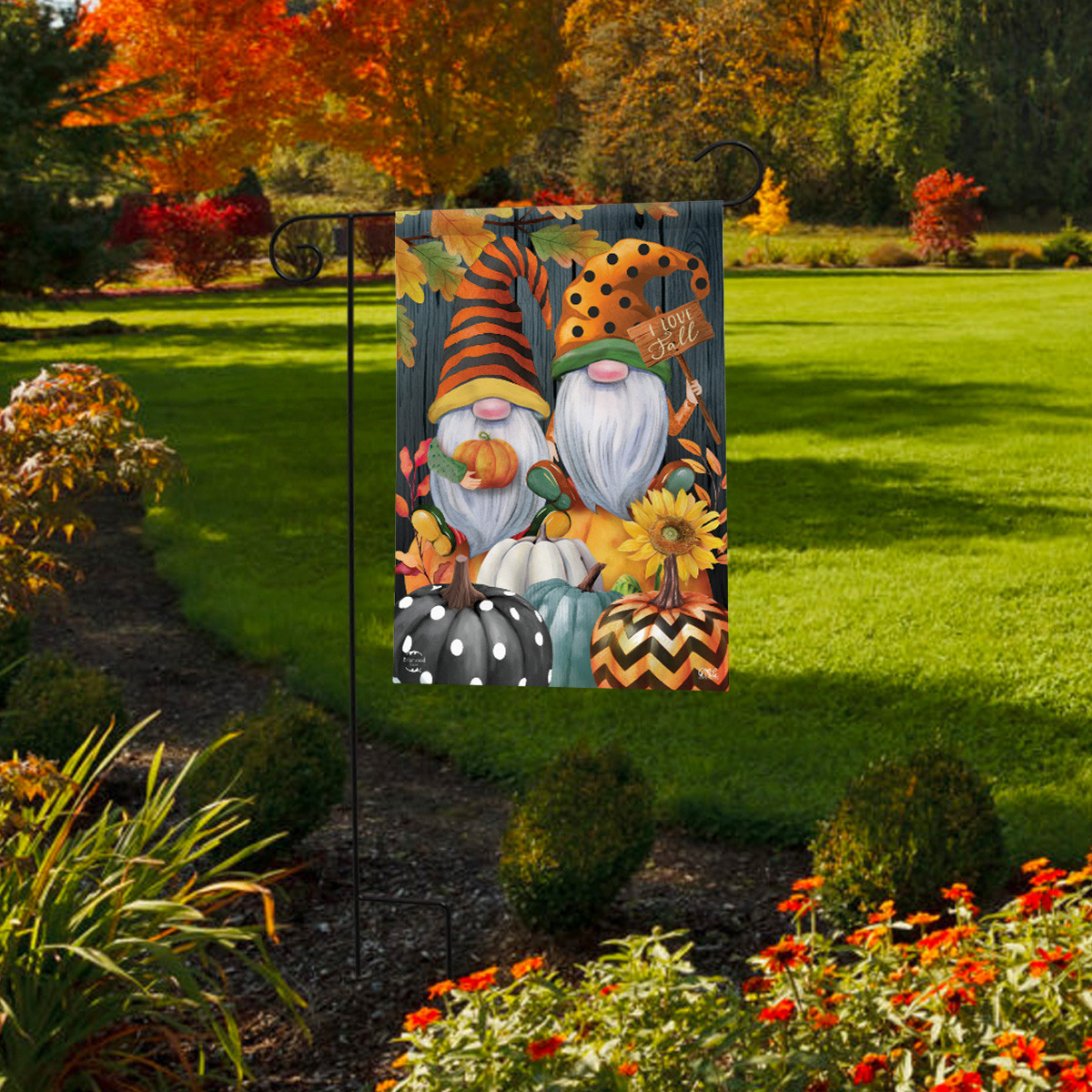 Briarwood Lane Fall Gnomes Humor Garden Flag - Picture 3 of 4
