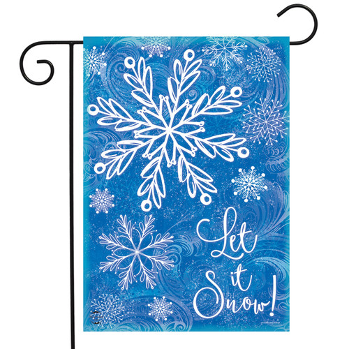Glistening Snowflakes Winter Garden Flag - Briarwood Lane
