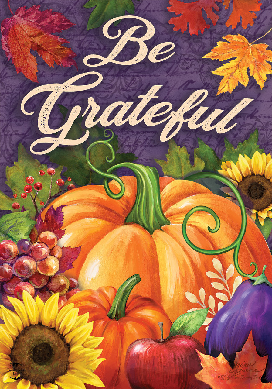 Briarwood Lane Be Grateful Autumn Garden Flag - Picture 2 of 4