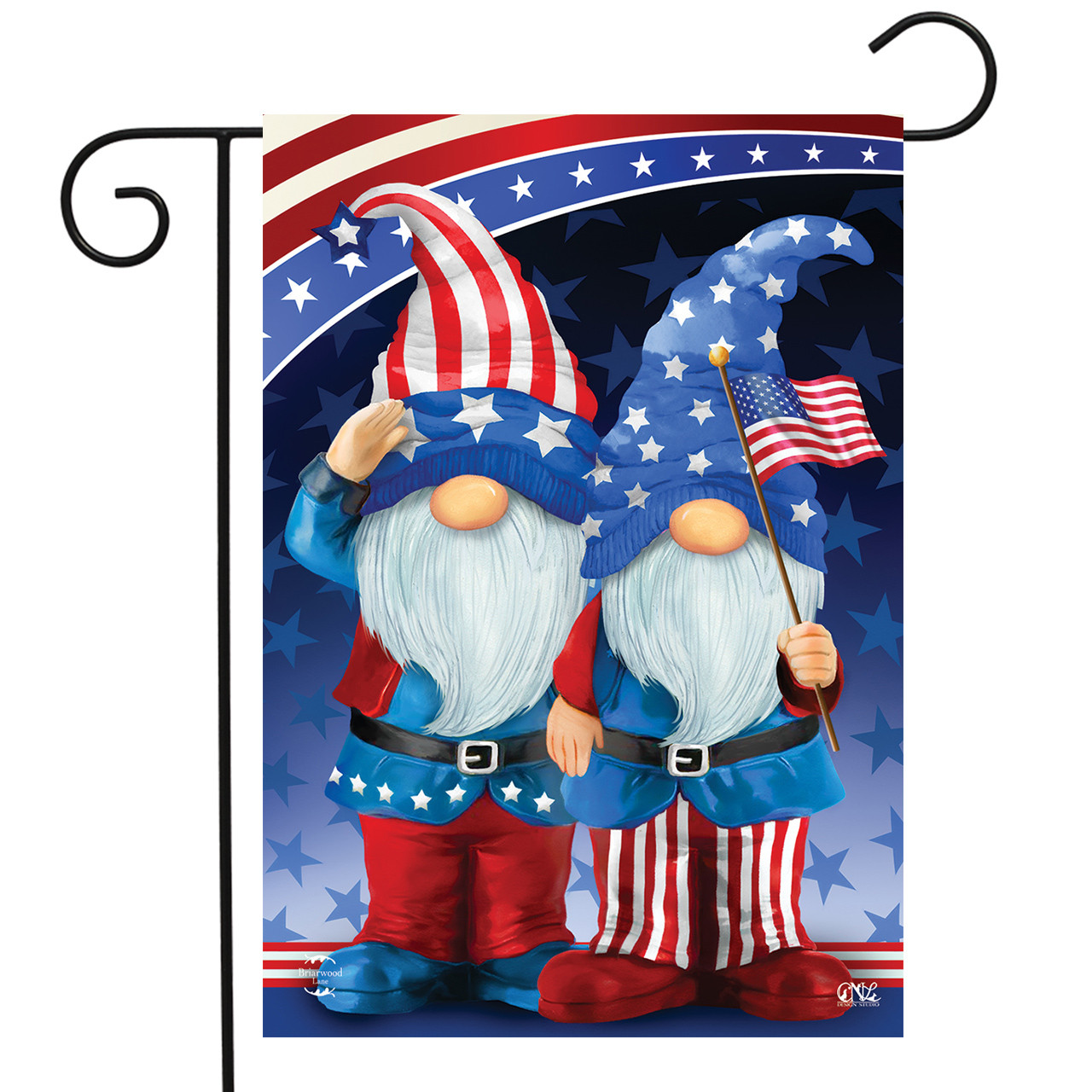 Image of Patriotic Gnomes Garden Flag