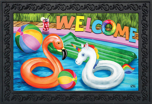 Welcome To The Pool Summer Doormat - Briarwood Lane