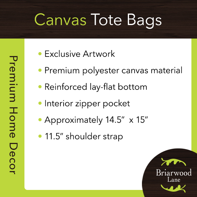 Briarwood Lane Whimsy Flowers Spring Canvas Tote Bag - Zdjęcie 4 z 4