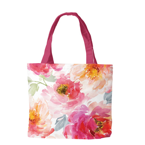 Watercolor Floral Spring Canvas Tote Bag - Briarwood Lane