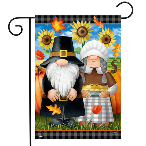 Briarwood Lane Thanksgiving Gnomes Humor Garden Flag - 12.5x18" Polyester Seasonal 2 thumbnail image