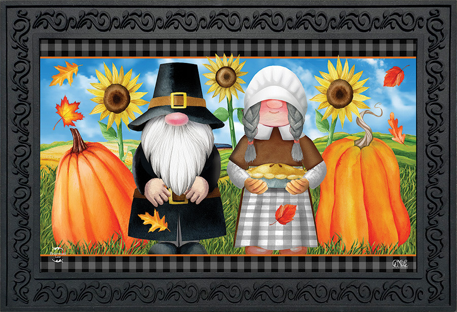 Image of Thanksgiving Gnomes Humor Doormat