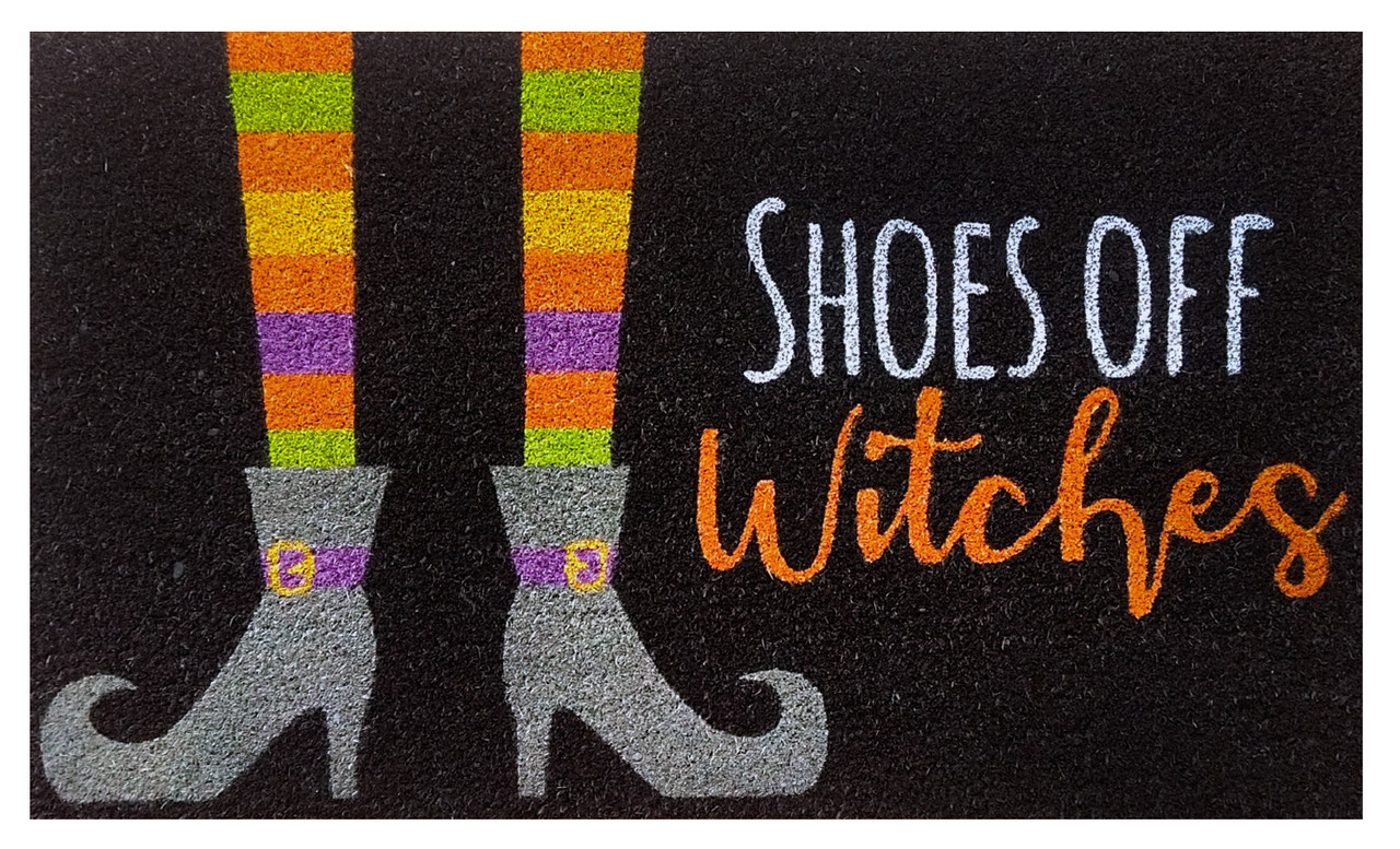 Image of Shoes Off Witches Coir Doormat