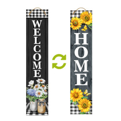 Checkered Sunflowers Hand Towel - Briarwood Lane