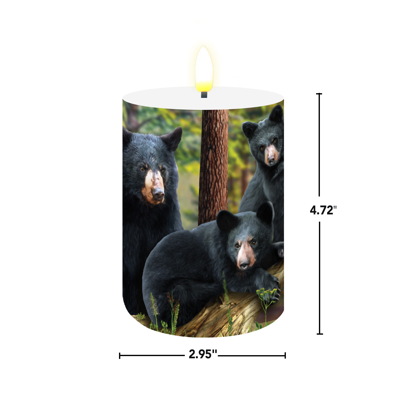 Briarwood Lane Black Bear Family Flameless Candle - Picture 2 of 6