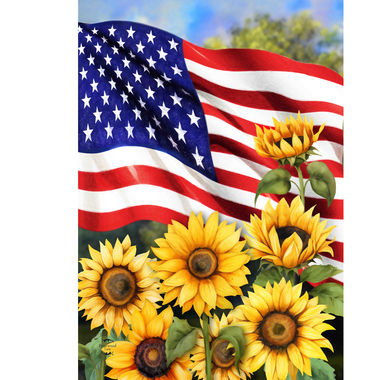 Bandera de la casa de girasoles americanos Briarwood Lane - Imagen 2 de 4