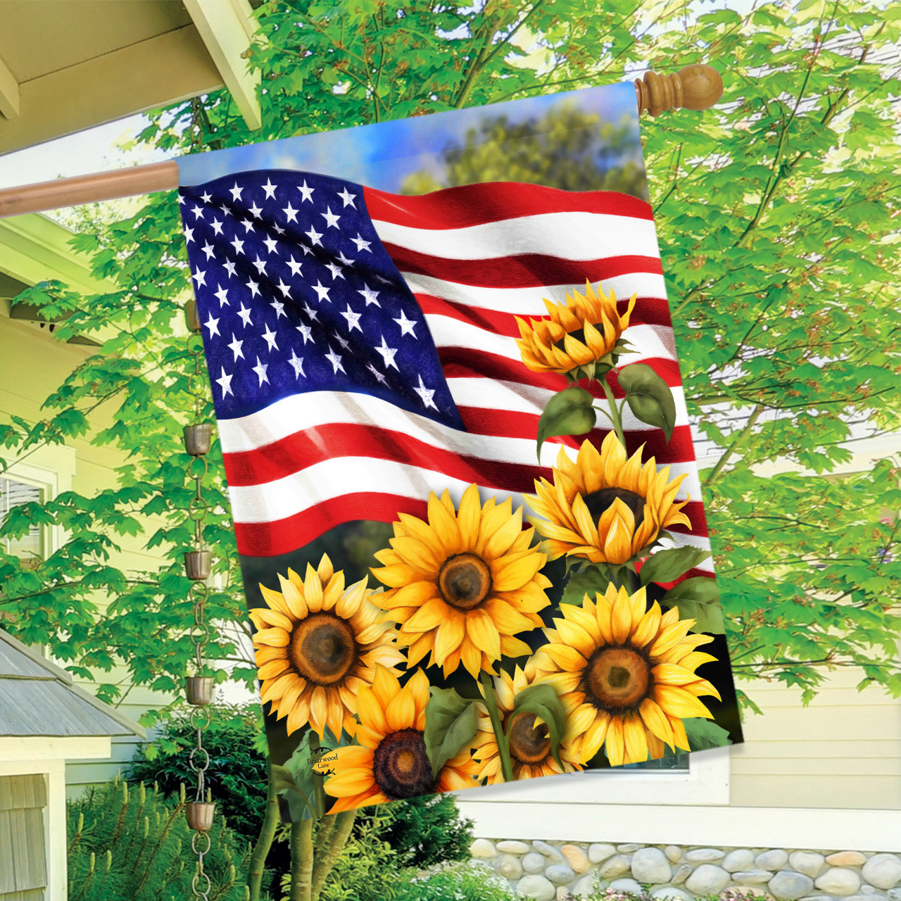 Bandera de la casa de girasoles americanos Briarwood Lane - Imagen 3 de 4