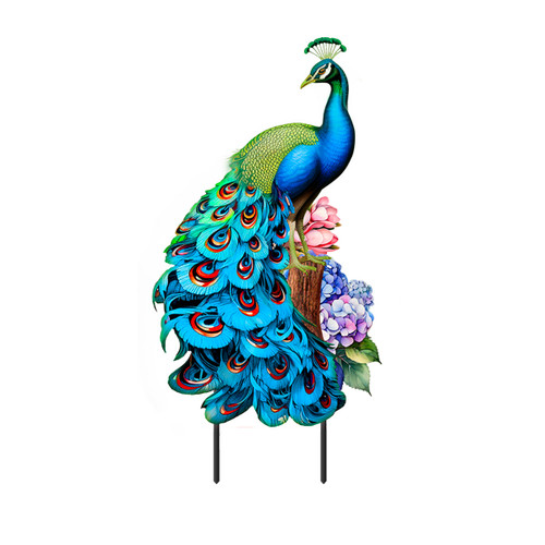 Fancy Peacock Metal Art - Briarwood Lane