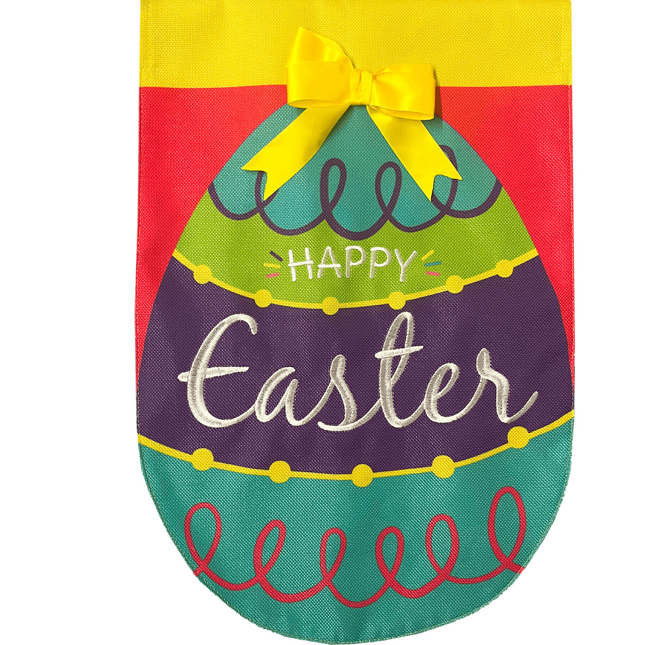 Briarwood Lane Happy Easter Egg Sackleinen Hausflagge - Bild 2 von 4