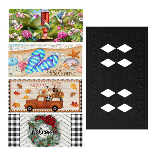 Seasonal Mini Mat Bundle C - Set of 4 Mini Mats + Tray Bundle (5-pack ...