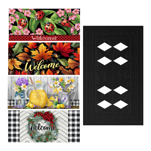 Seasonal Mini Mat Bundle H - Set of 4 Mini Mats + Tray Bundle (5-pack ...