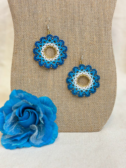 Beaded Round "O" Earrings