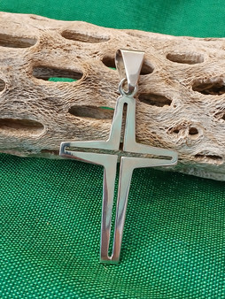 Silver Cut Out Cross