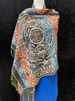 Rebozo Calendar Azteca Brown