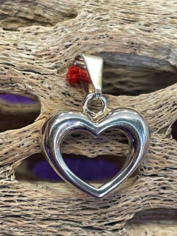 Open Heart Silver Pendant