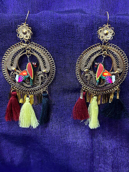 FIligree Earring Dog Alebrije