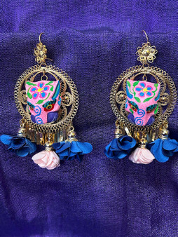 FIligree Earrings Jaguar  Alebrije