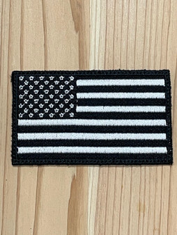Black and White USA Flag Patch