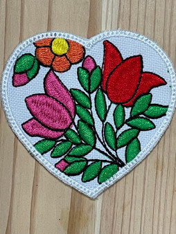 Heart with Flowers Patch