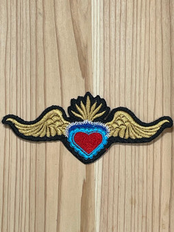 Heart with Gold Wings Patch