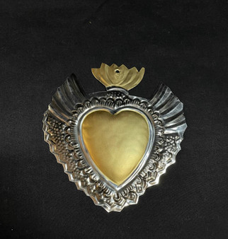 Metal Scared Heart Gold/Silver