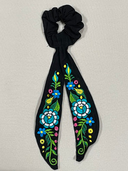 Scrunchie With Bows Black