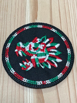 Quetzalcoatl Aztec Dragon Head Tri-Color Patch