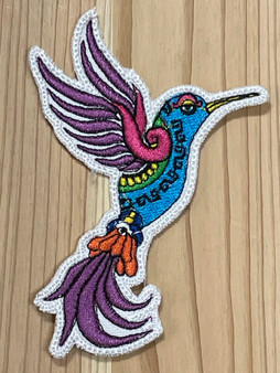 Aztec Blue/Purple HummingBird  Patch
