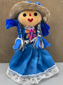 Viejita Rag Doll Blue With Hat
