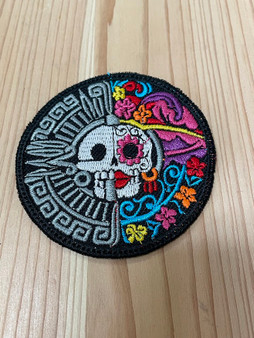 Aztec Calendar Day Of The Dead Patch