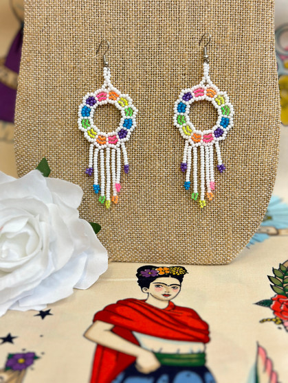 Dream Catcher Beaded Earrings