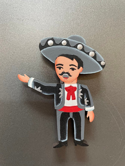 Charrito Wood Magnet Traje Tipico