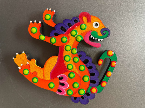 Jaguar Wood Magnet Tipico