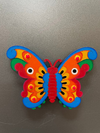 Mariposa Butterfly Wood Magnet