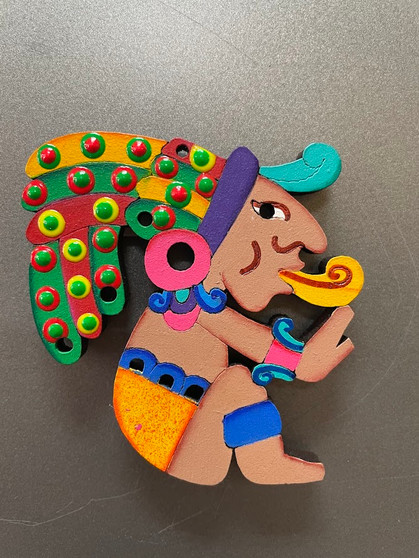 Hombre Man Wood Magnet