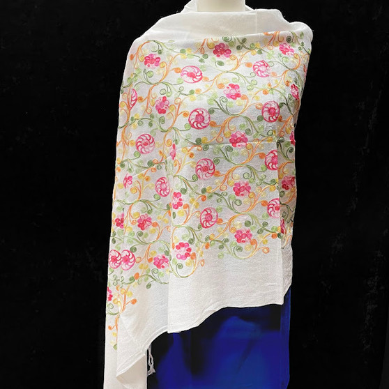 Rebozo Floral White
