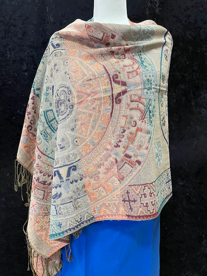 Rebozo Calendar Azteca Light Orange/Green