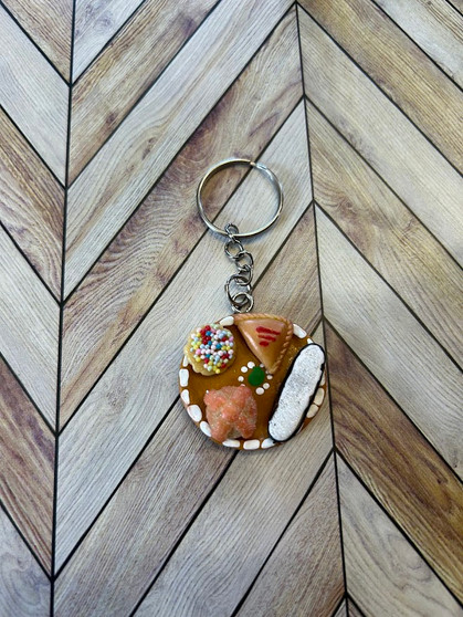 Pan Dulce Barro Plate Keychain