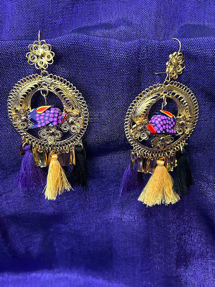 FIligree Earring Rabbit Alebrije